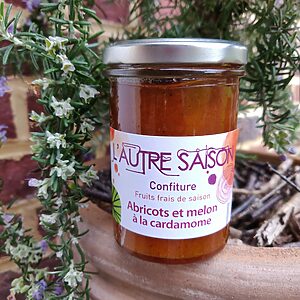 Confiture Extra d'abricots et melon à la cardamome