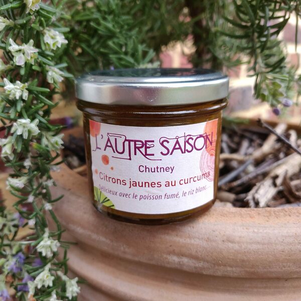 Chutney de citrons jaunes au curcuma