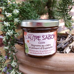 Confit d'oignons au cidre et piment d'Espelette