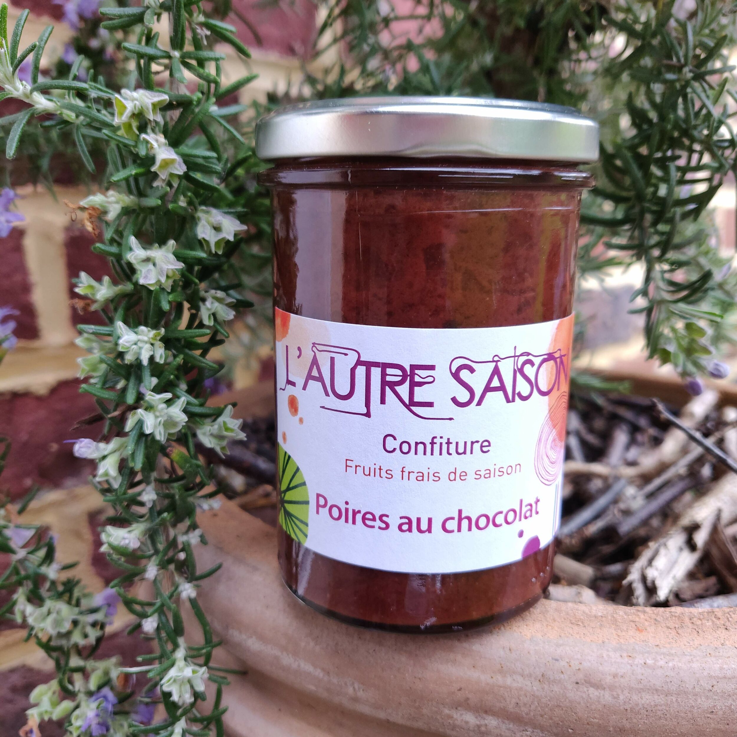 Confiture artisanale Extra de poires au chocolat