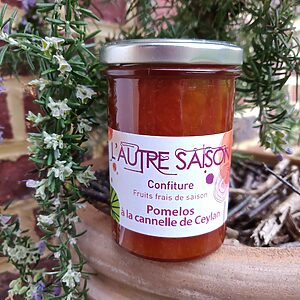 Confiture artisanale Extra de pomelos à la cannelle de Ceylan