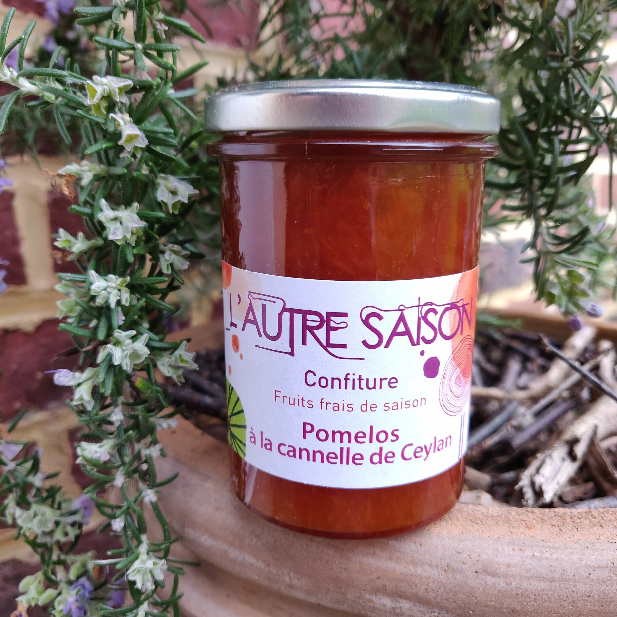 Confiture artisanale Extra de pomelos à la cannelle de Ceylan