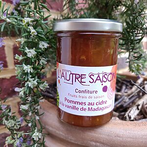 Confiture artisanale Extra de pommes au cidre et vanille de Madagascar