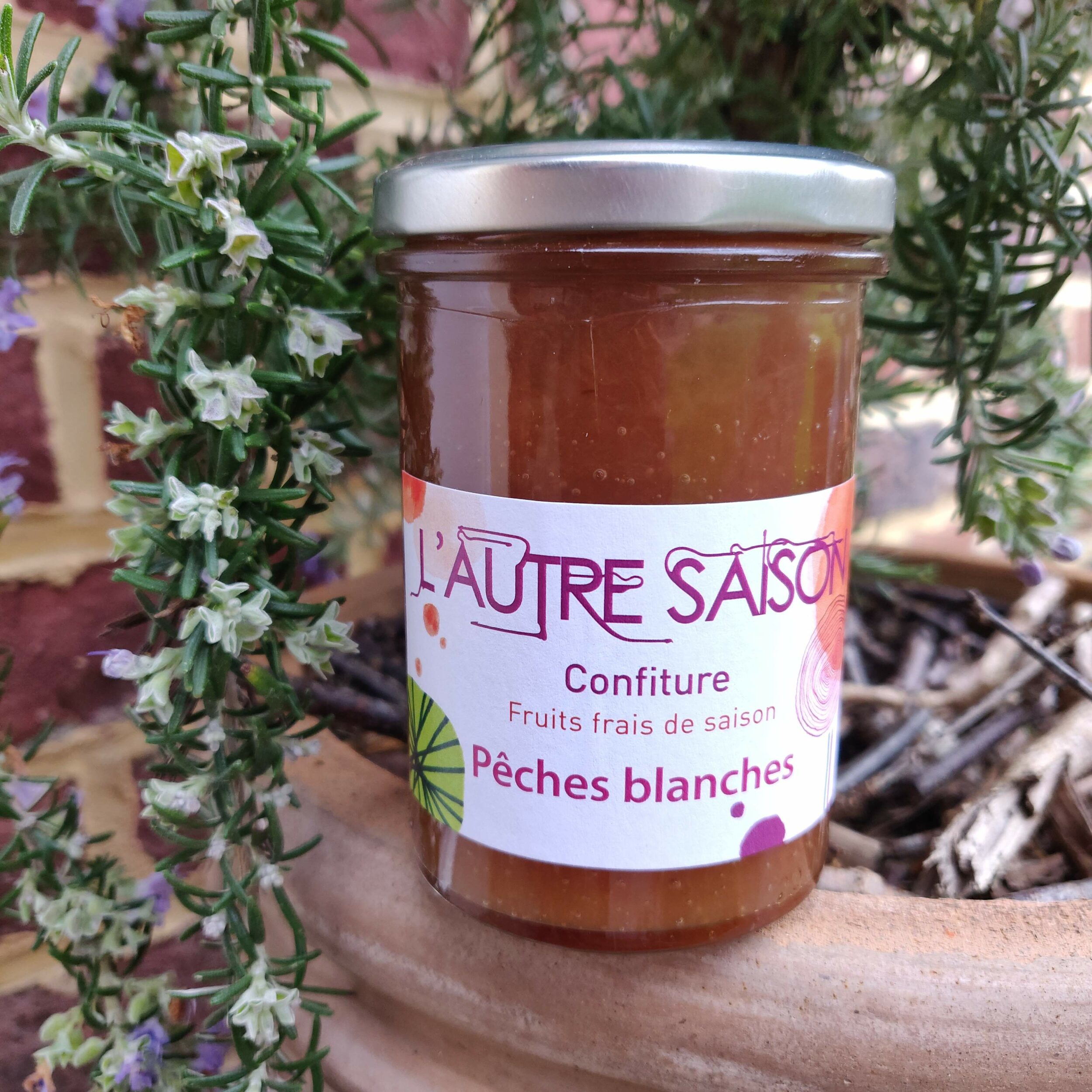 Confiture artisanale Extra de pêches blanches